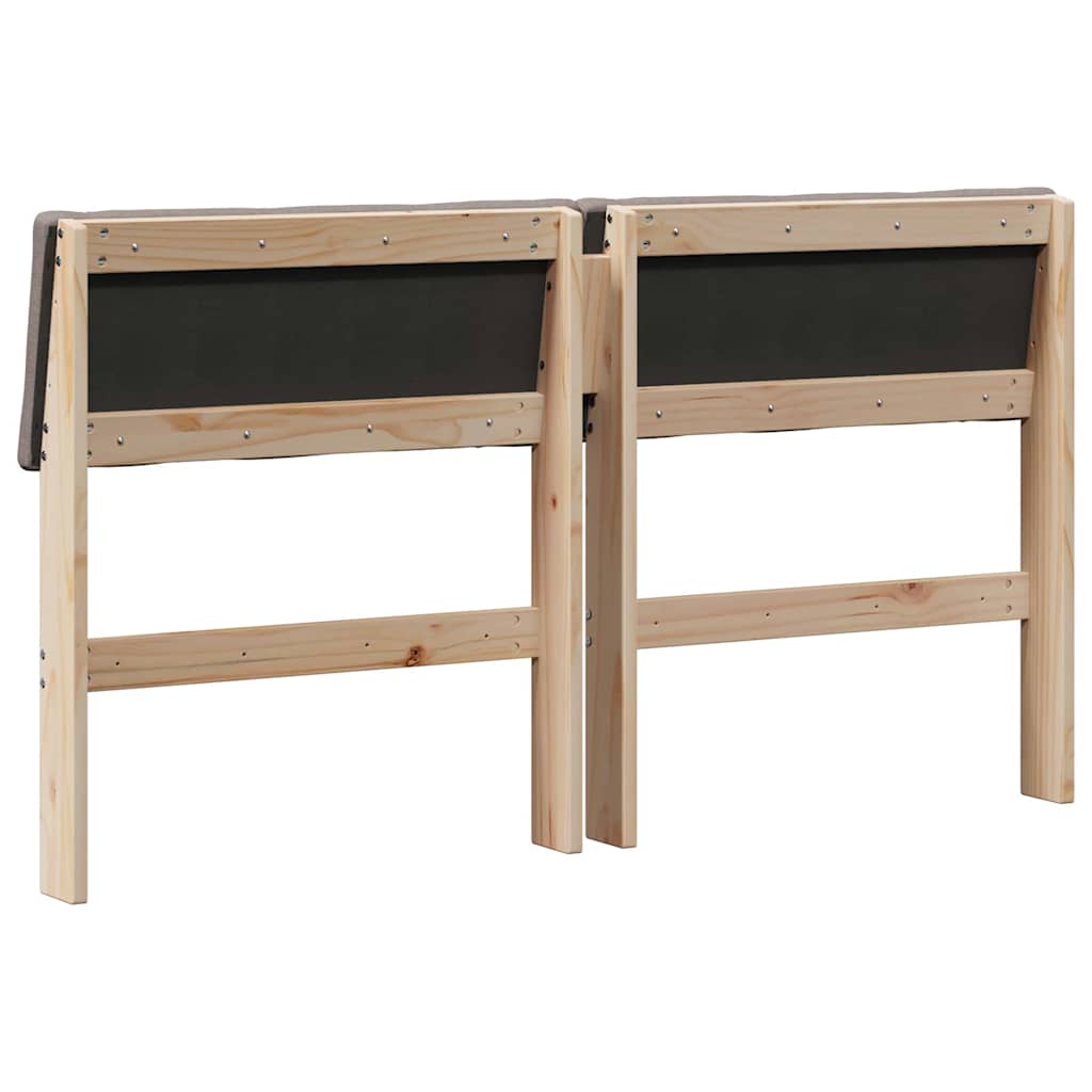 Tête de lit capitonnée Taupe 150 cm Pin massif - XIOS