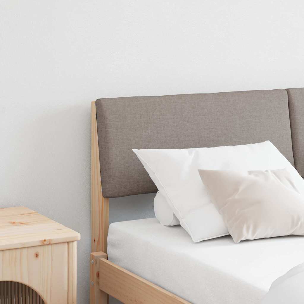 Tête de lit capitonnée Taupe 140 cm Pin massif - XIOS