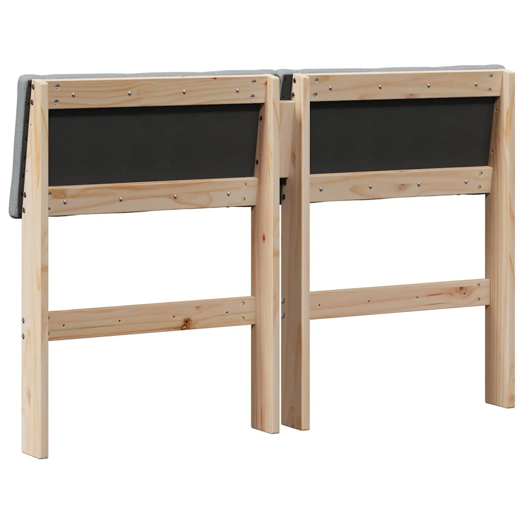 Tête de lit capitonnée Gris clair 120 cm Pin massif - XIOS