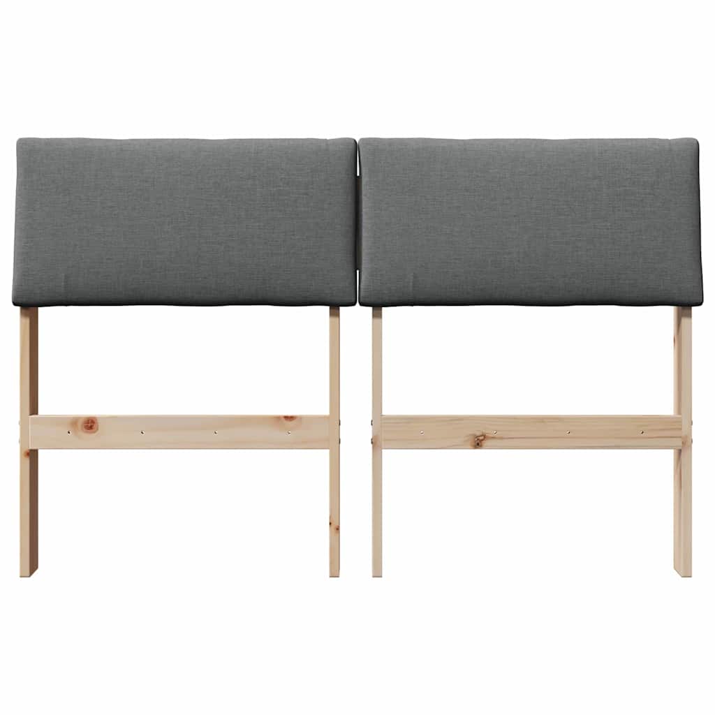 Tête de lit capitonnée Gris foncé 120 cm Pin massif - XIOS