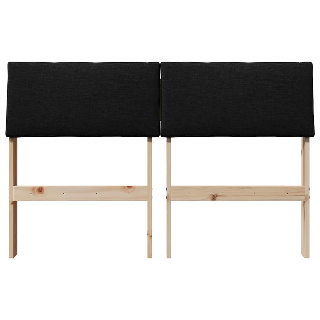 Tête de lit capitonnée Noir 120 cm Pin massif - XIOS