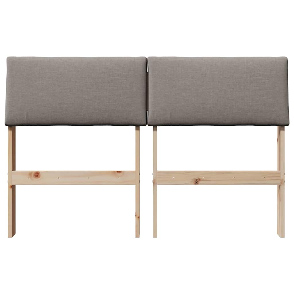 Tête de lit capitonnée Taupe 120 cm Pin massif - XIOS