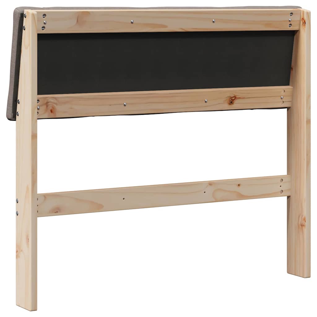 Tête de lit capitonnée Taupe 100 cm Pin massif - XIOS