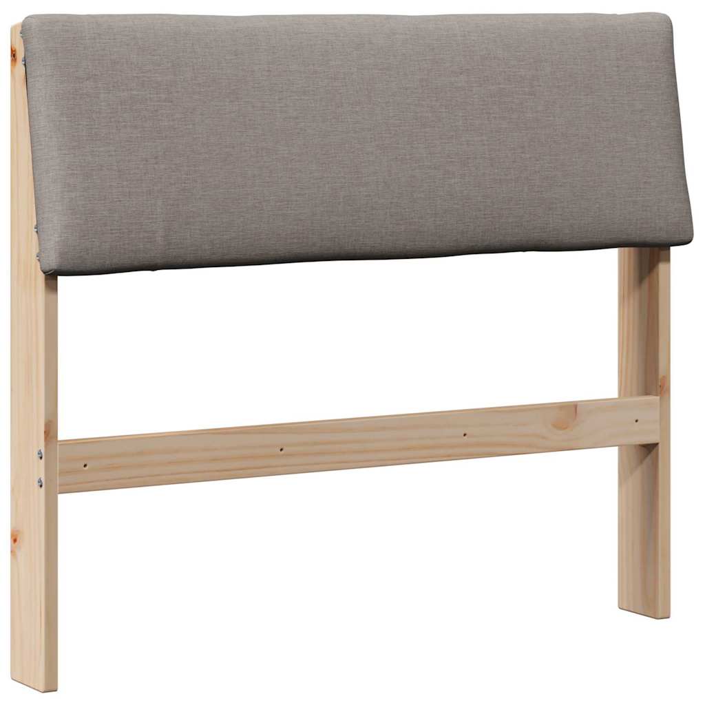 Tête de lit capitonnée Taupe 90 cm Pin massif - XIOS