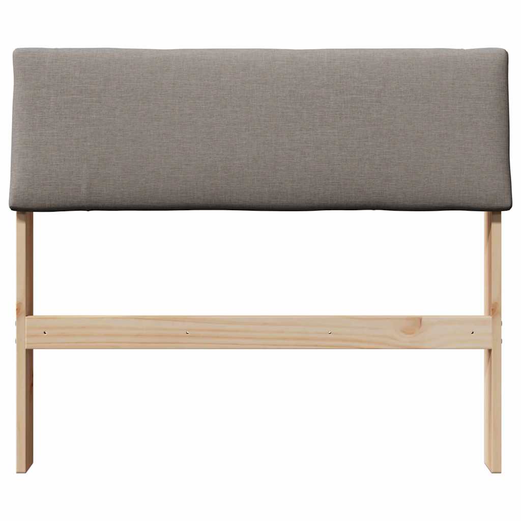Tête de lit capitonnée Taupe 90 cm Pin massif - XIOS