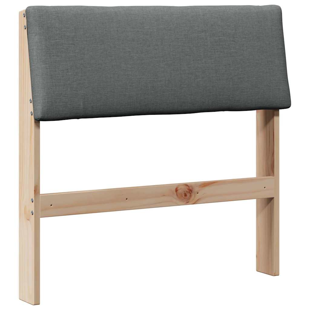 Tête de lit capitonnée Gris foncé 80 cm Pin massif - XIOS