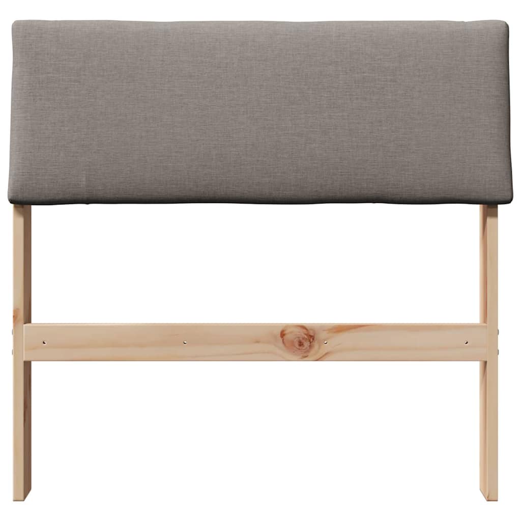 Tête de lit capitonnée Taupe 80 cm Pin massif - XIOS
