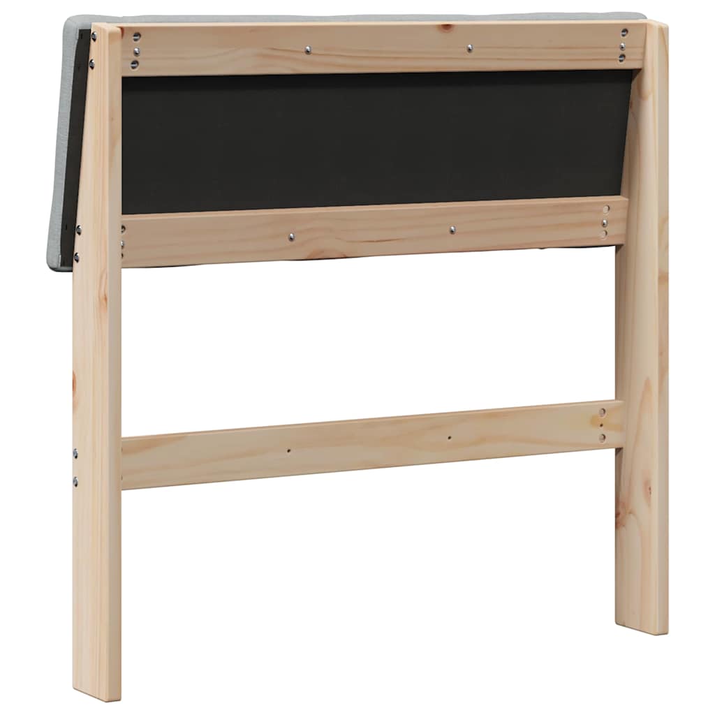 Tête de lit capitonnée Gris clair 75 cm Pin massif - XIOS