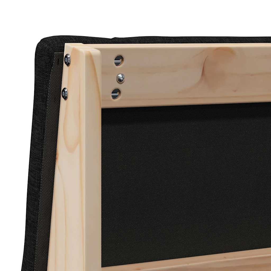 Tête de lit capitonnée Noir 75 cm Pin massif - XIOS