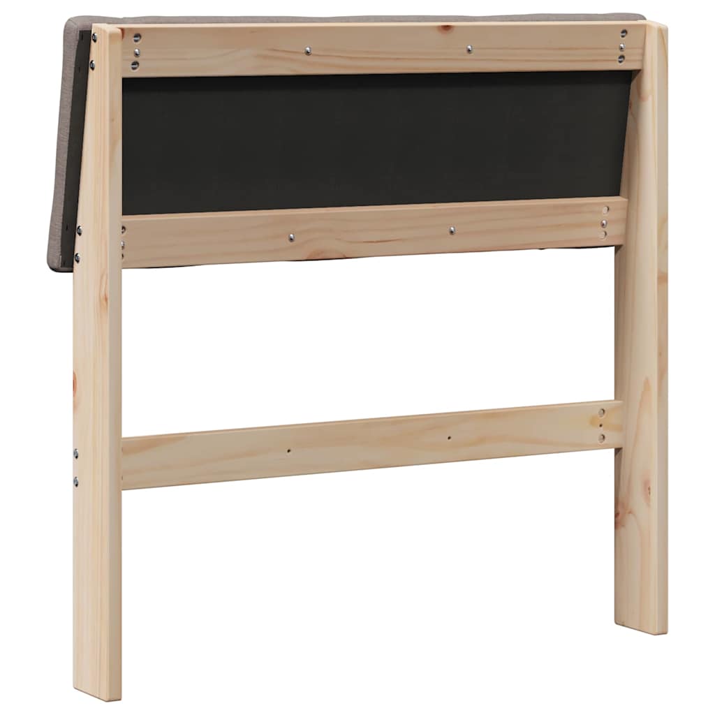 Tête de lit capitonnée Taupe 75 cm Pin massif - XIOS