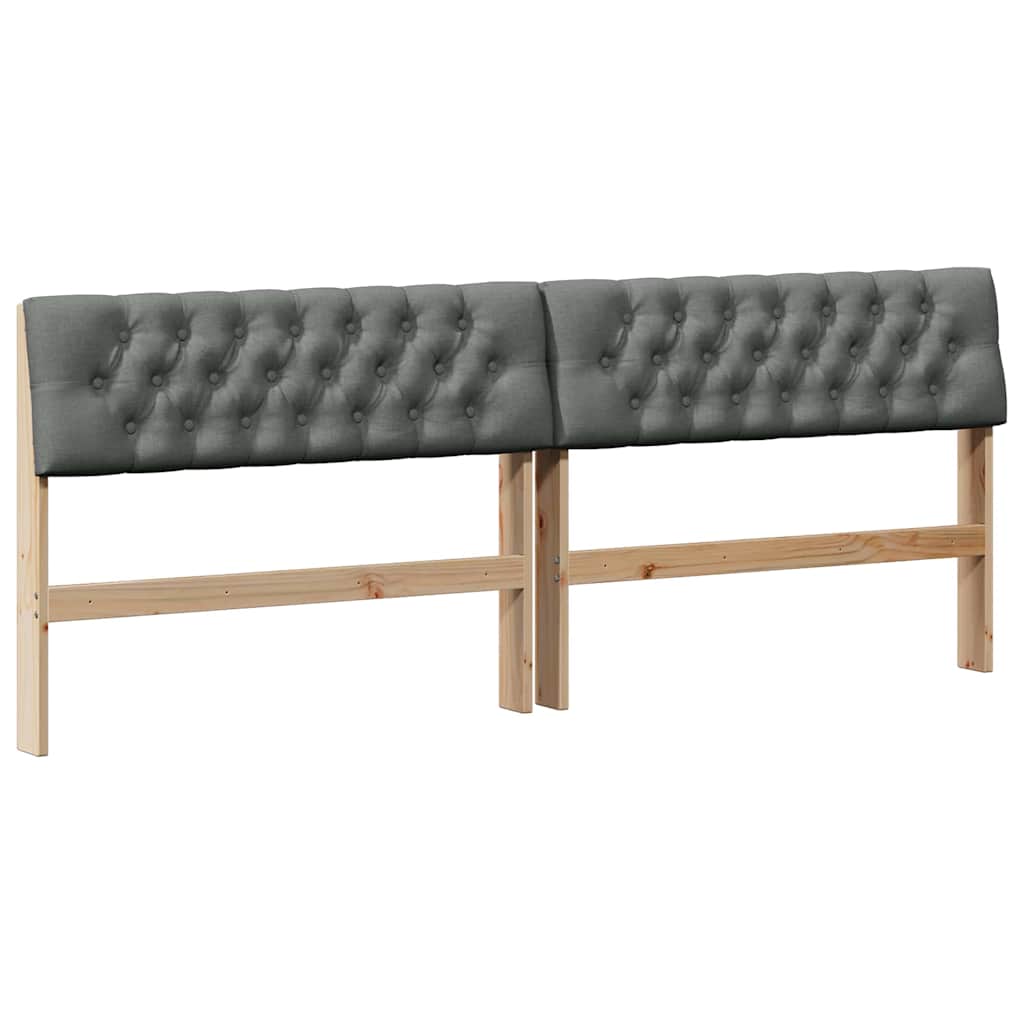 Tête de lit capitonnée Gris foncé 200 cm Pin massif - XIOS