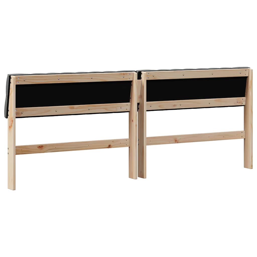 Tête de lit capitonnée Gris foncé 200 cm Pin massif - XIOS