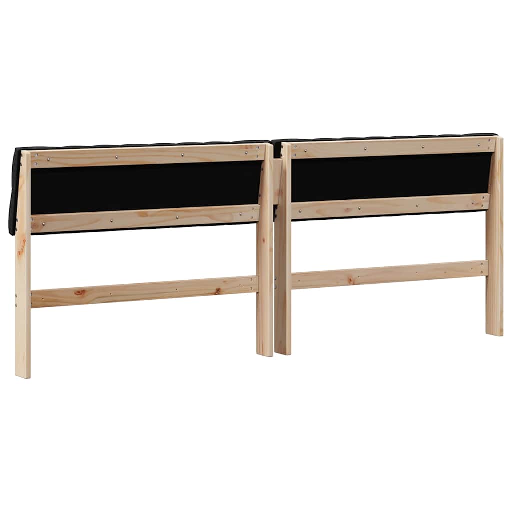 Tête de lit capitonnée Noir 200 cm Pin massif - XIOS