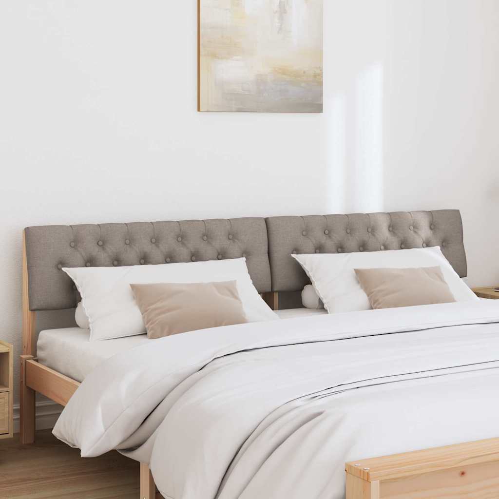 Tête de lit capitonnée Taupe 200 cm Pin massif - XIOS