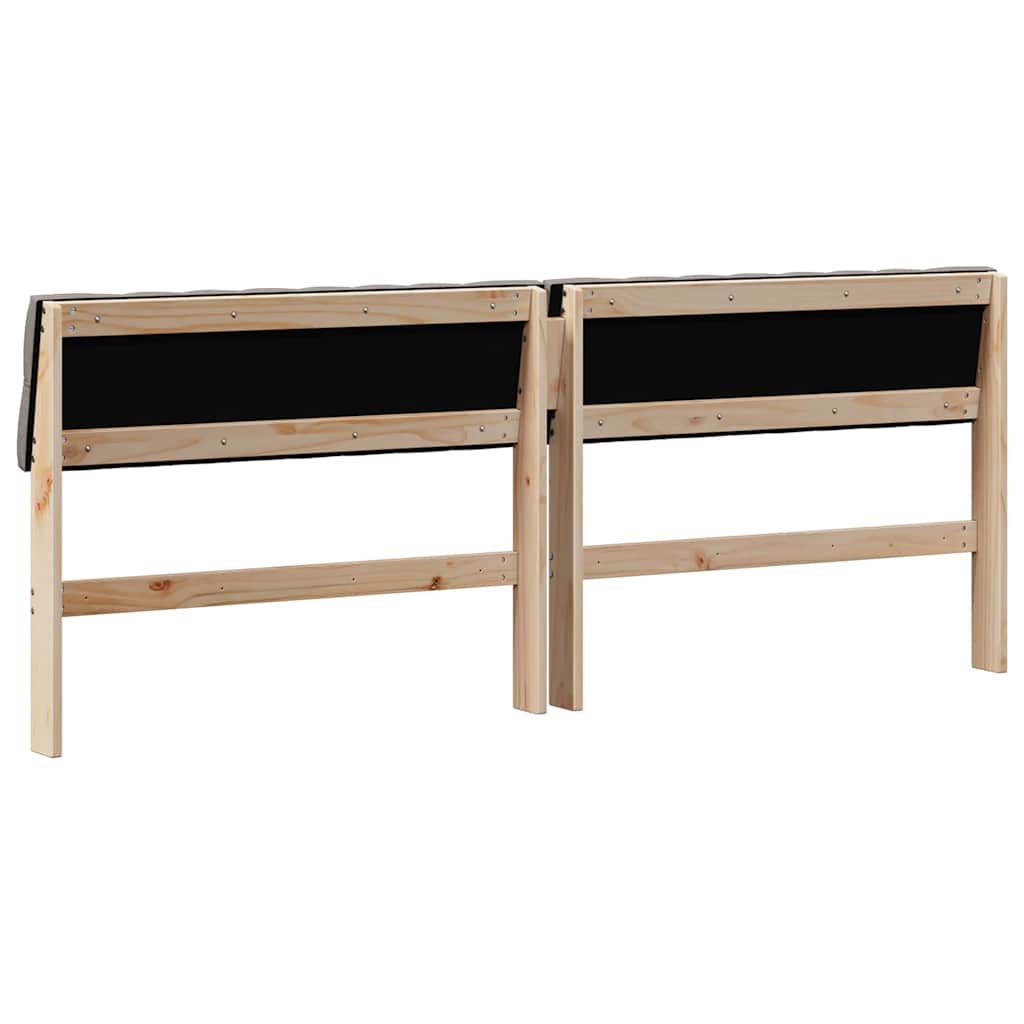 Tête de lit capitonnée Taupe 200 cm Pin massif - XIOS