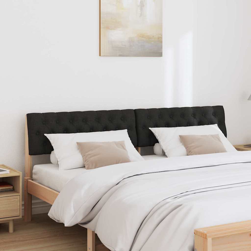 Tête de lit capitonnée Noir 180 cm Pin massif - XIOS