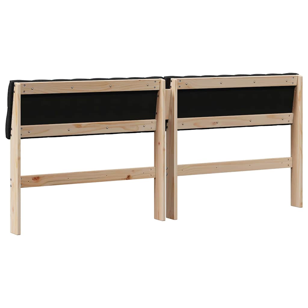 Tête de lit capitonnée Noir 180 cm Pin massif - XIOS