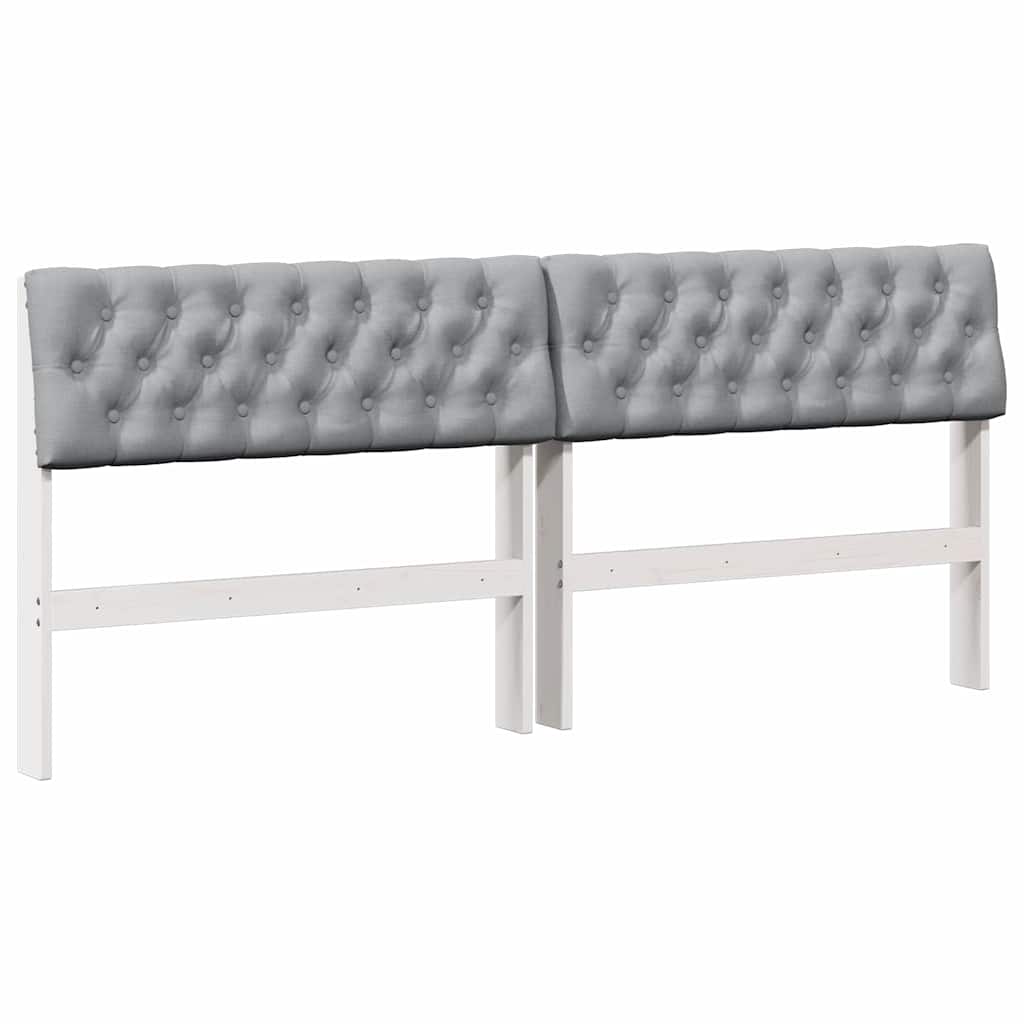 Tête de lit capitonnée Gris clair 180 cm Pin massif - XIOS