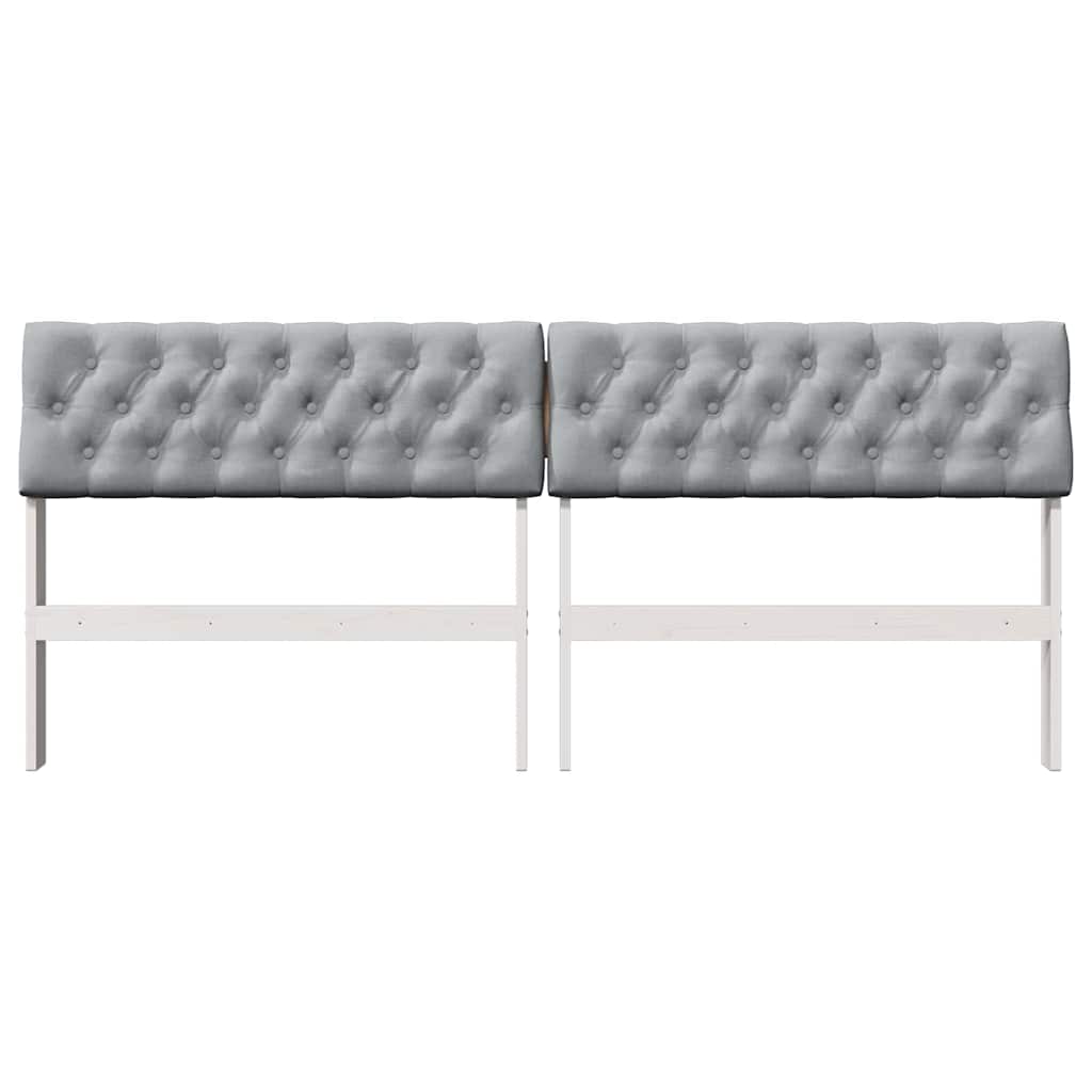 Tête de lit capitonnée Gris clair 180 cm Pin massif - XIOS