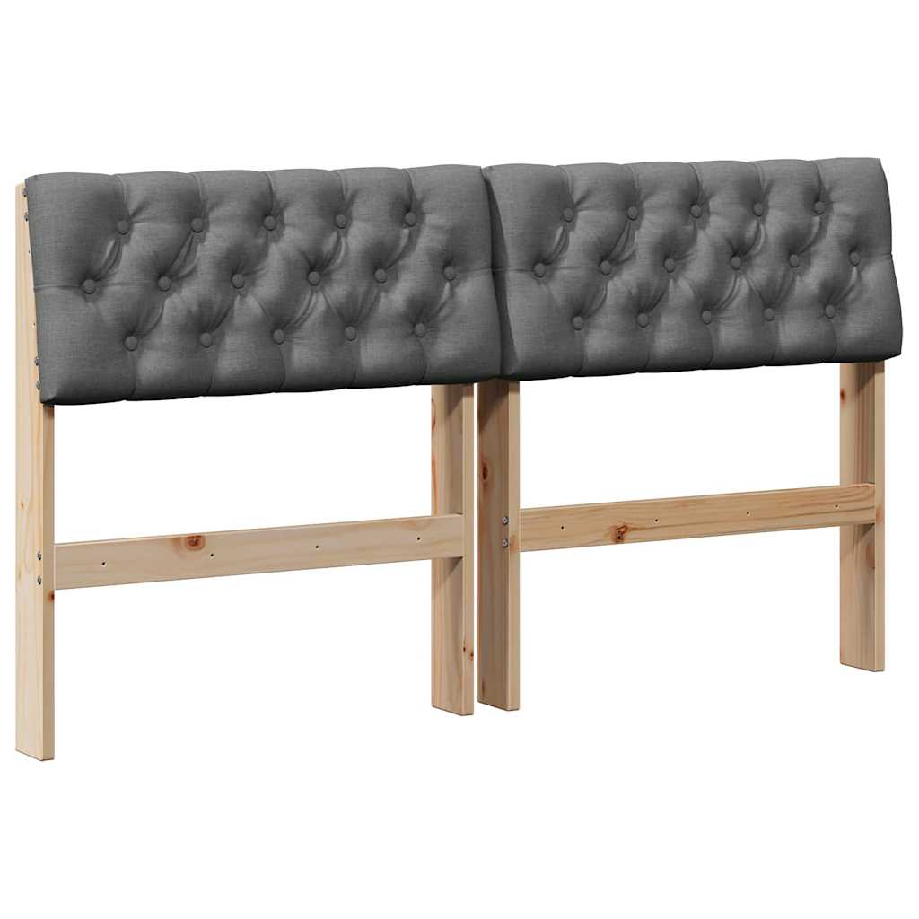 Tête de lit capitonnée Gris foncé 150 cm Pin massif - XIOS