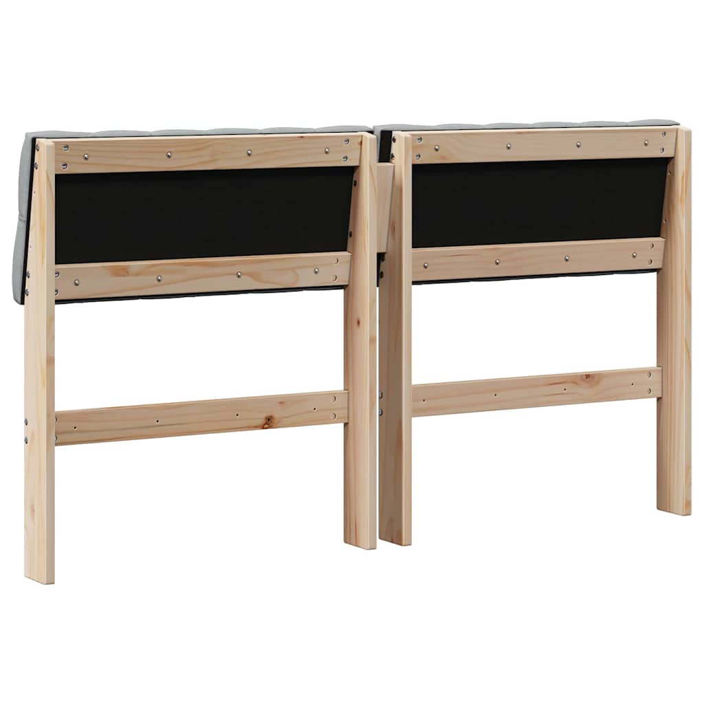 Tête de lit capitonnée Gris clair 140 cm Pin massif - XIOS