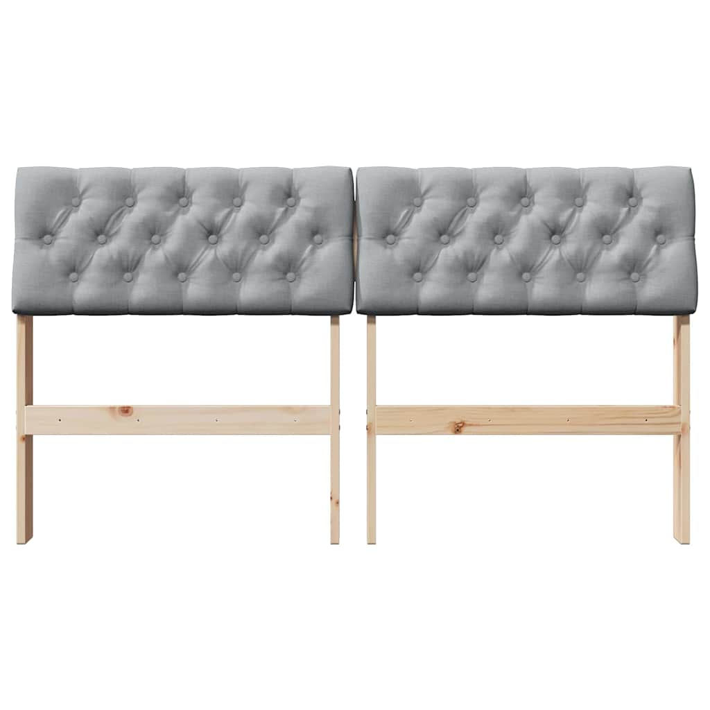Tête de lit capitonnée Gris clair 140 cm Pin massif - XIOS