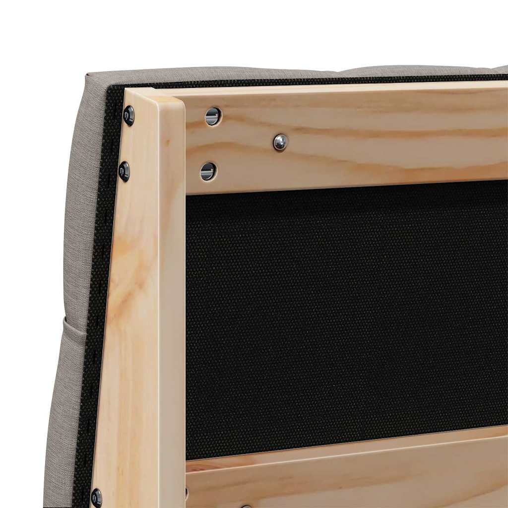 Tête de lit capitonnée Taupe 140 cm Pin massif - XIOS