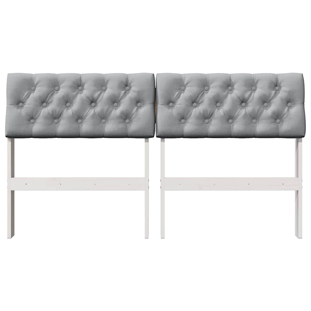 Tête de lit capitonnée Gris clair 140 cm Pin massif - XIOS