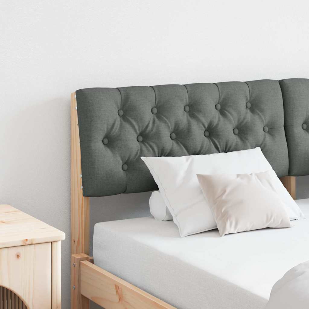Tête de lit capitonnée Gris foncé 135 cm Pin massif - XIOS