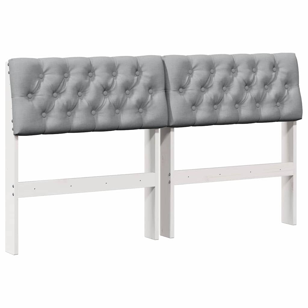 Tête de lit capitonnée Gris clair 135 cm Pin massif - XIOS