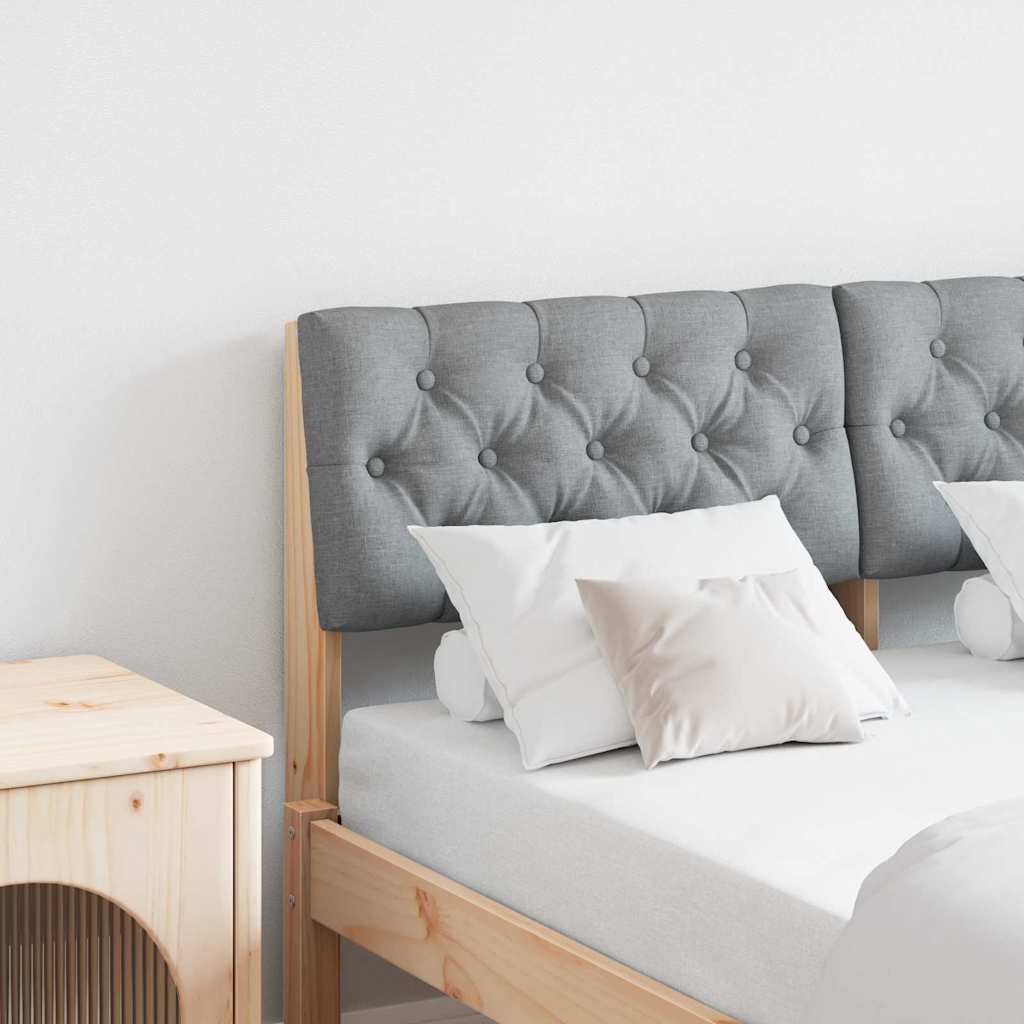 Tête de lit capitonnée Gris clair 120 cm Pin massif - XIOS