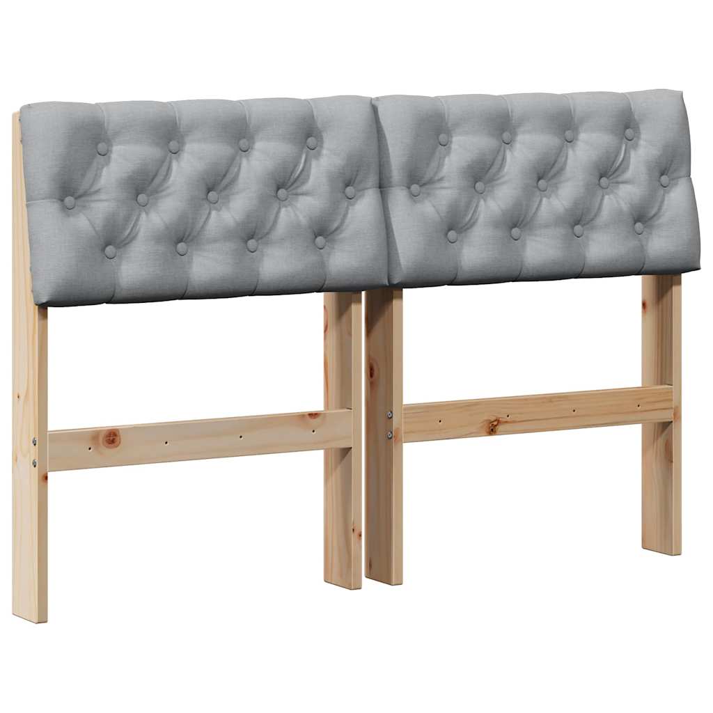 Tête de lit capitonnée Gris clair 120 cm Pin massif - XIOS