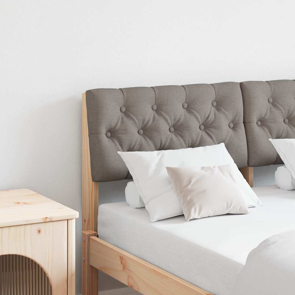 Tête de lit capitonnée Taupe 120 cm Pin massif - XIOS