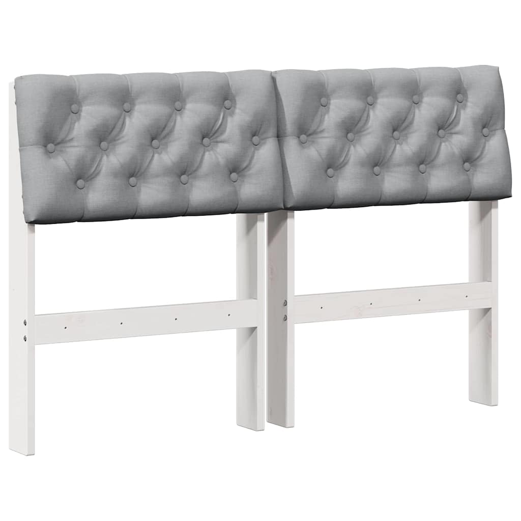 Tête de lit capitonnée Gris clair 120 cm Pin massif - XIOS