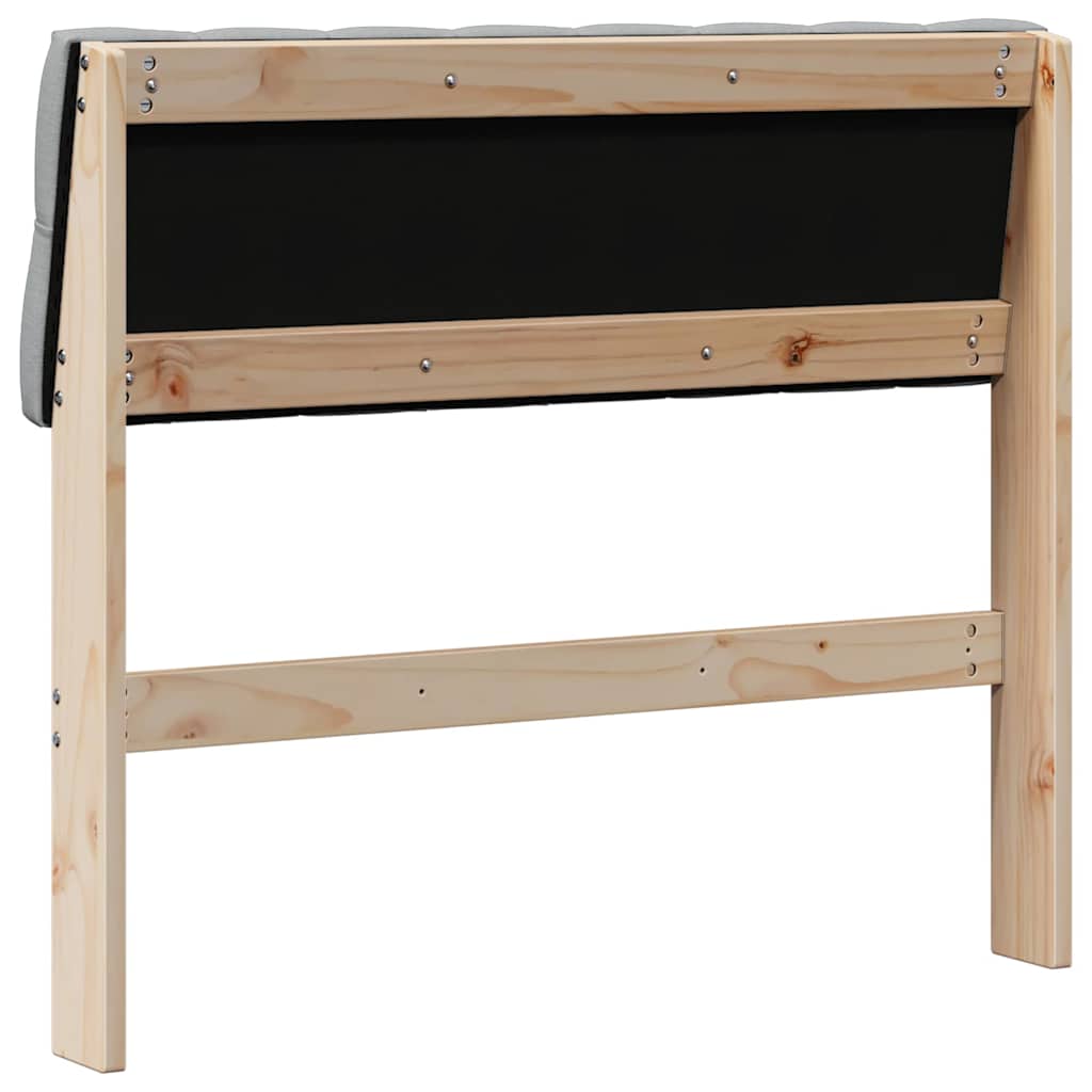 Tête de lit capitonnée Gris clair 90 cm Pin massif - XIOS