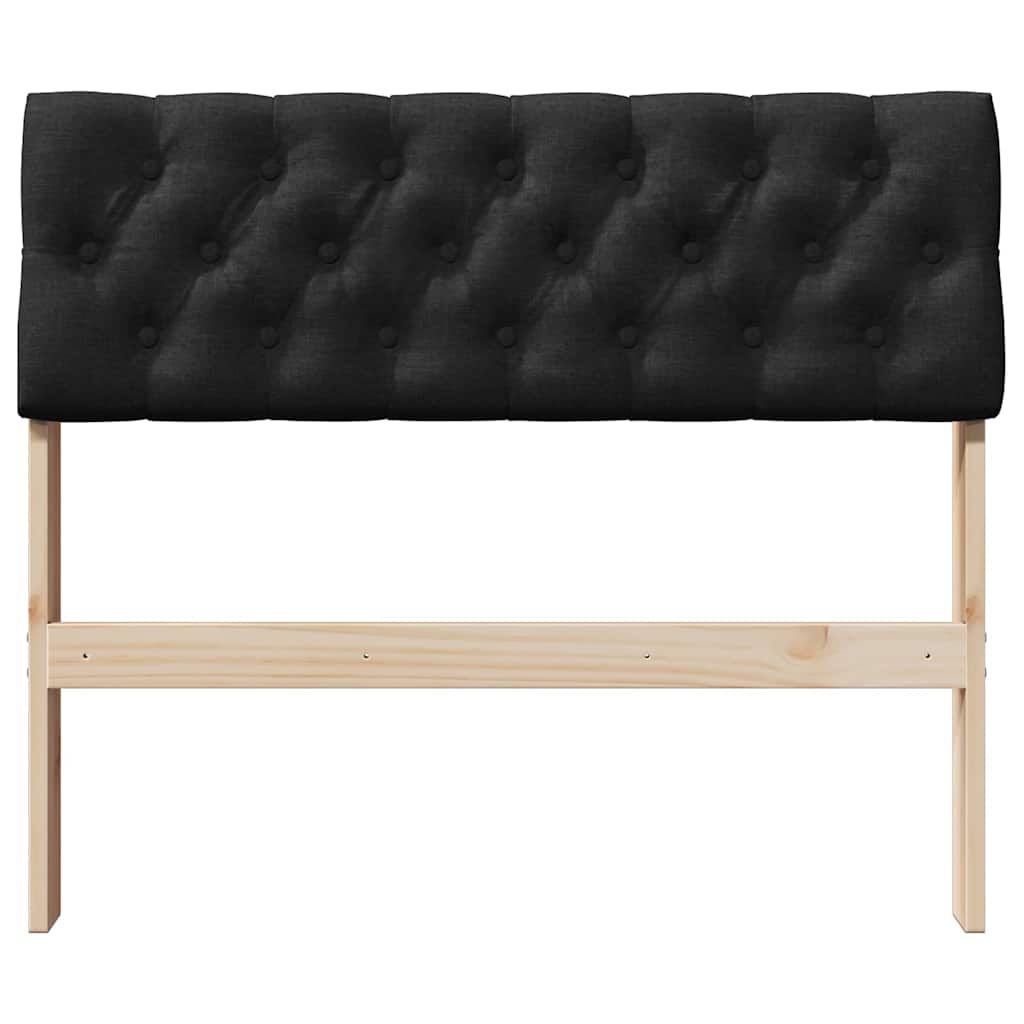 Tête de lit capitonnée Noir 90 cm Pin massif - XIOS