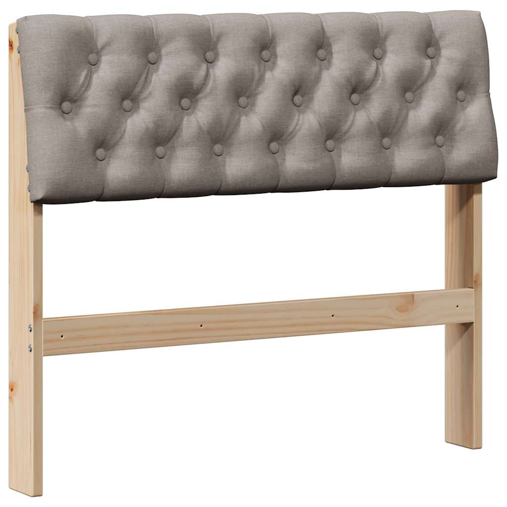 Tête de lit capitonnée Taupe 90 cm Pin massif - XIOS