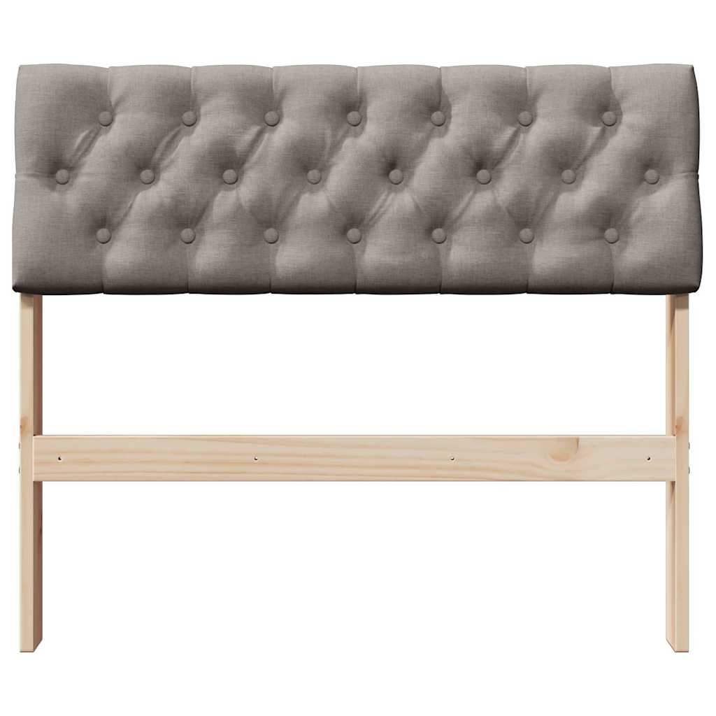 Tête de lit capitonnée Taupe 90 cm Pin massif - XIOS