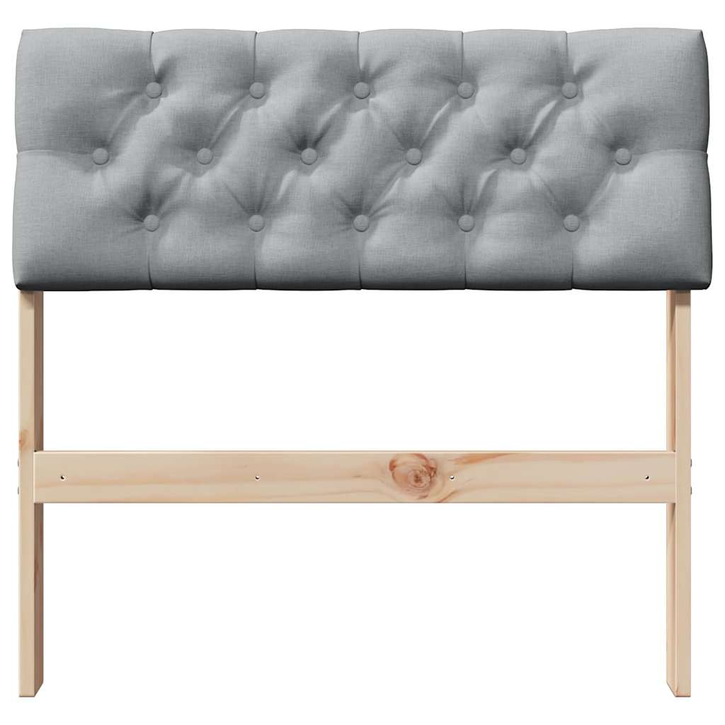Tête de lit capitonnée Gris clair 80 cm Pin massif - XIOS