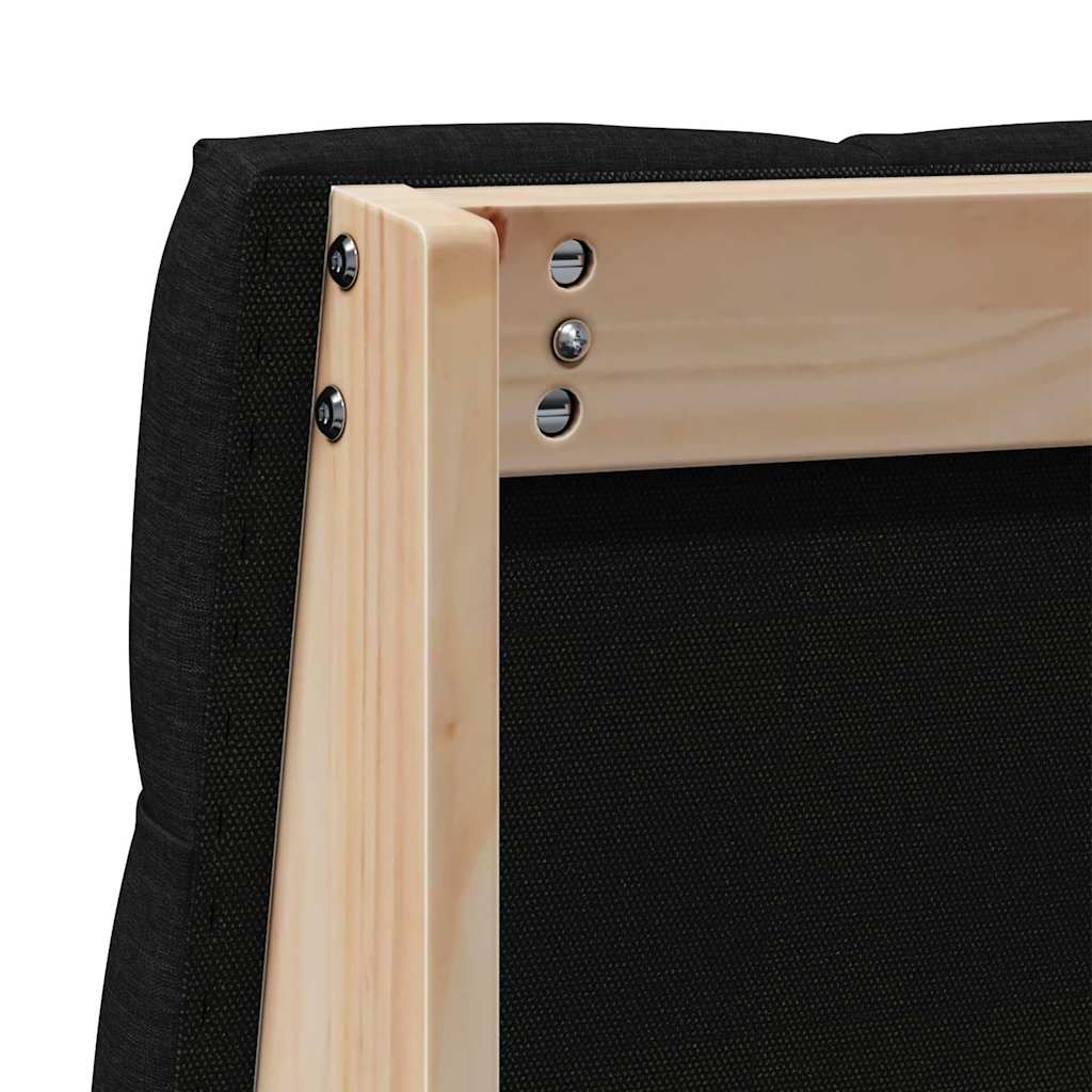 Tête de lit capitonnée Noir 75 cm Pin massif - XIOS