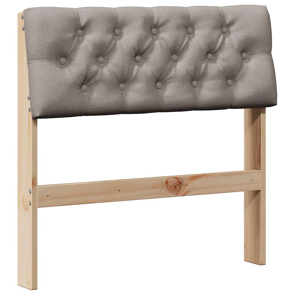 Tête de lit capitonnée Taupe 75 cm Pin massif - XIOS