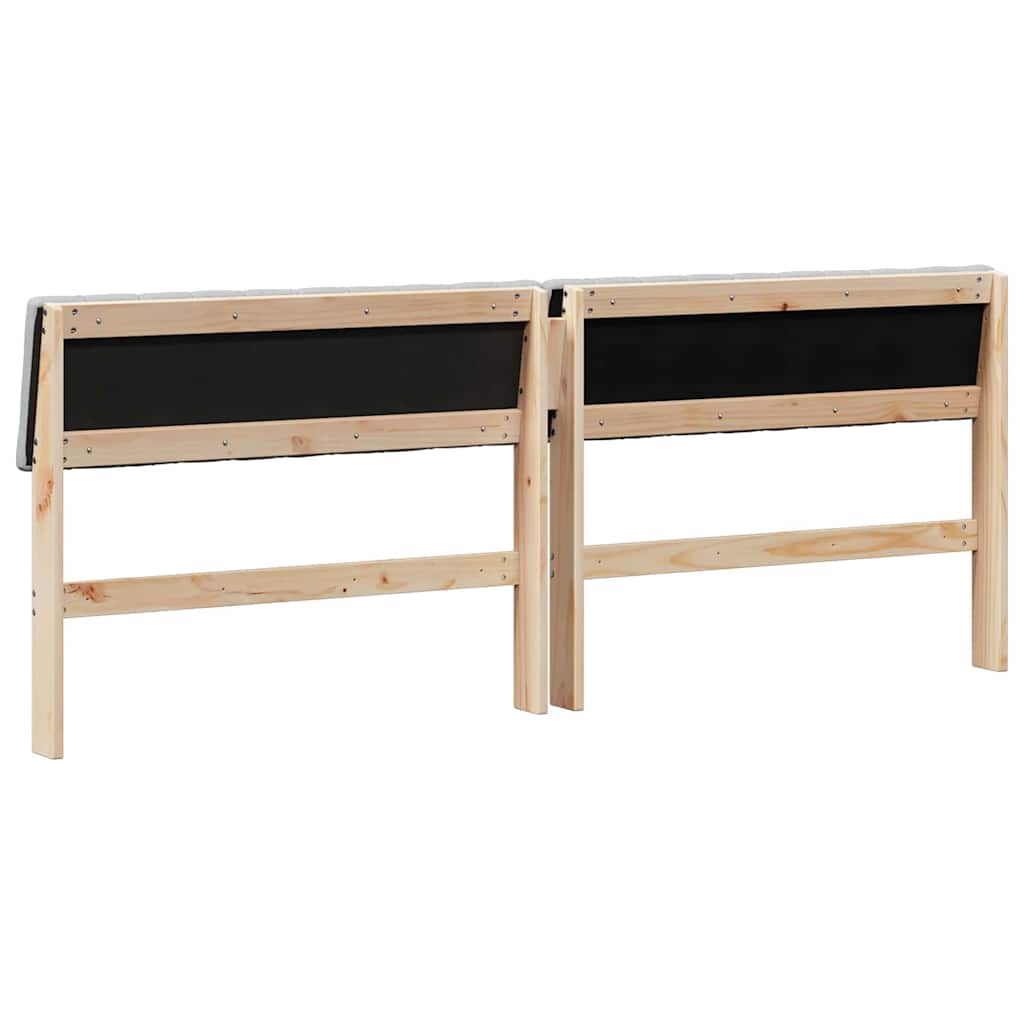Tête de lit capitonnée Gris clair 200 cm Pin massif - XIOS
