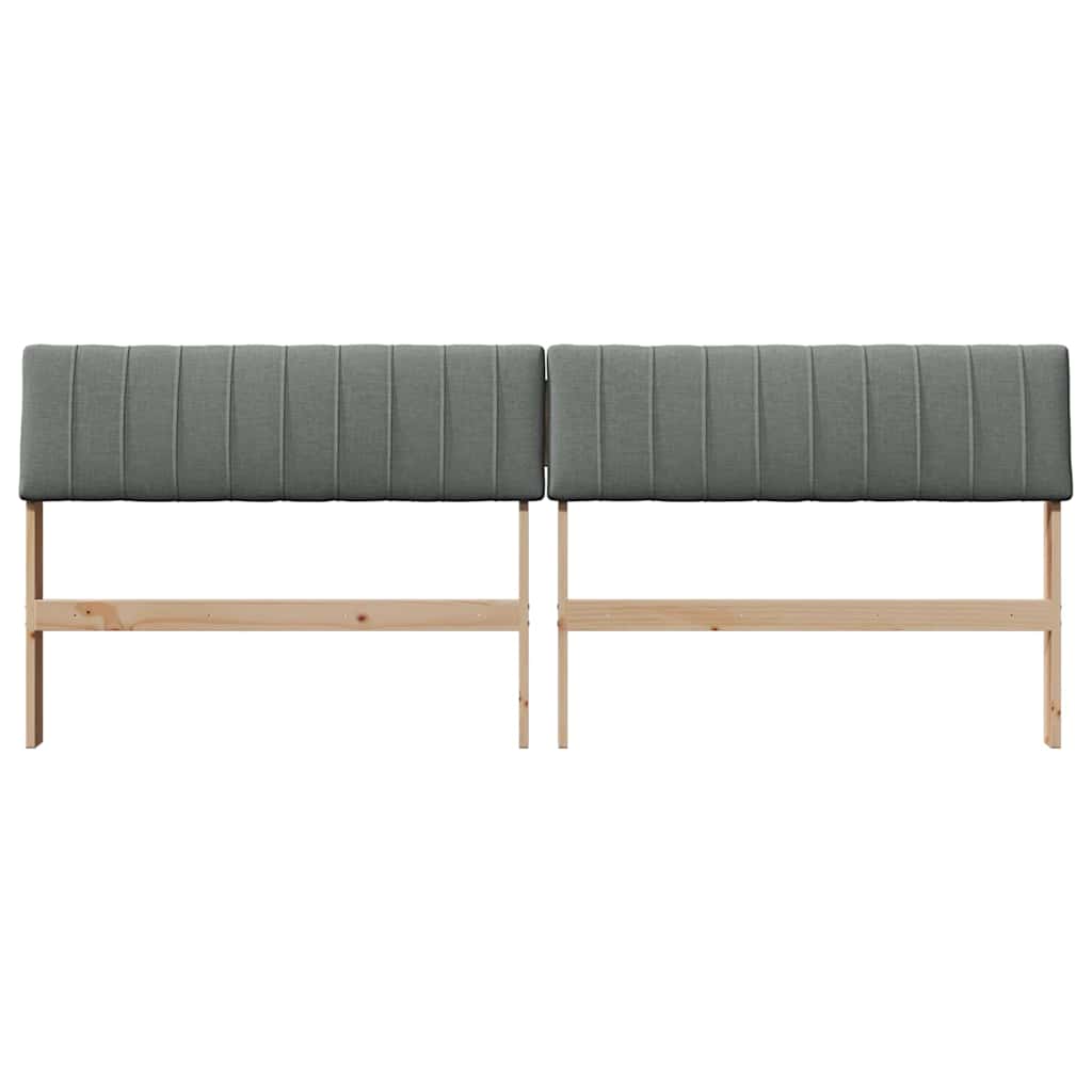 Tête de lit capitonnée Gris foncé 200 cm Pin massif - XIOS