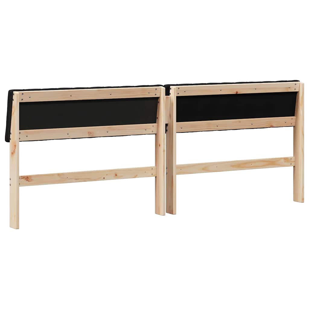 Tête de lit capitonnée Noir 200 cm Pin massif - XIOS