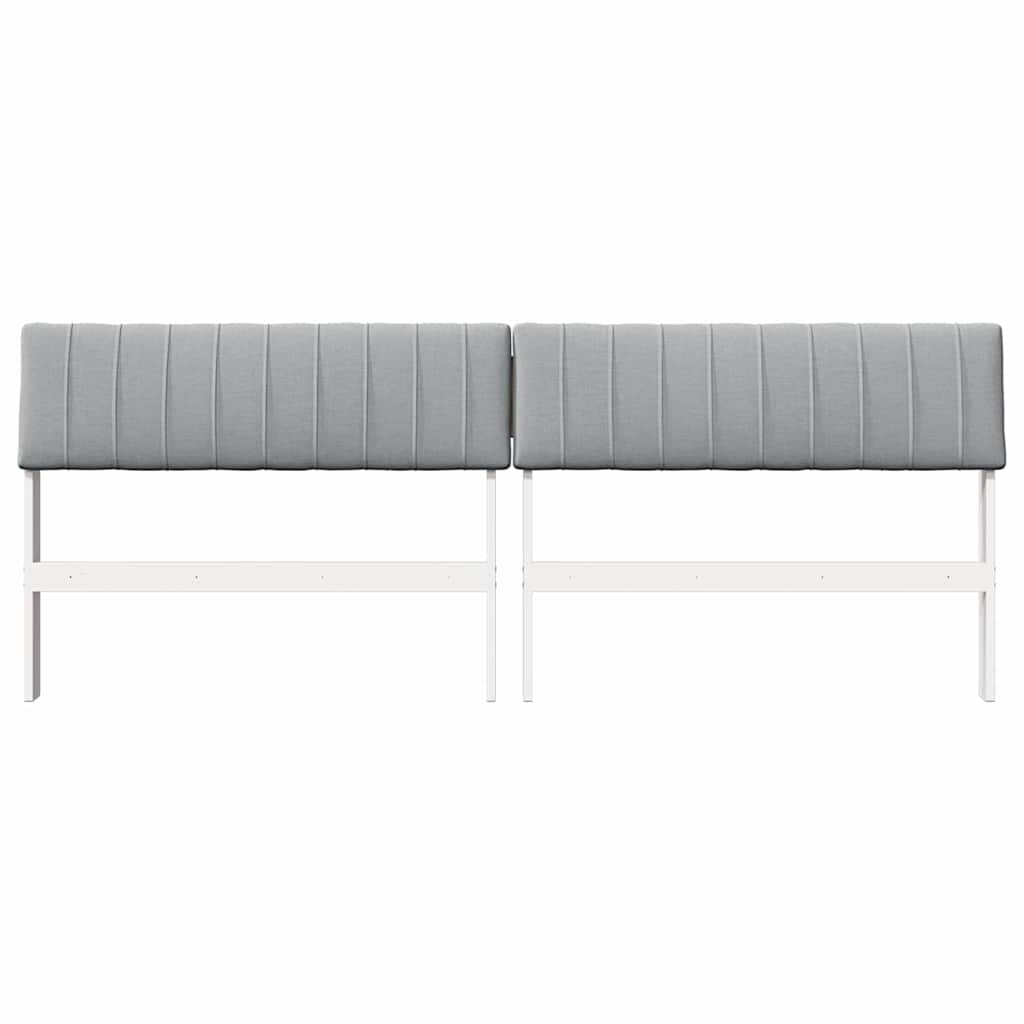 Tête de lit capitonnée Gris clair 200 cm Pin massif - XIOS