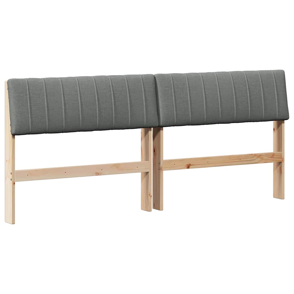 Tête de lit capitonnée Gris foncé 180 cm Pin massif - XIOS