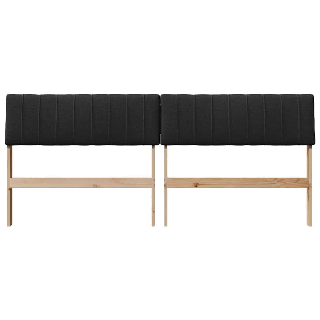Tête de lit capitonnée Noir 180 cm Pin massif - XIOS