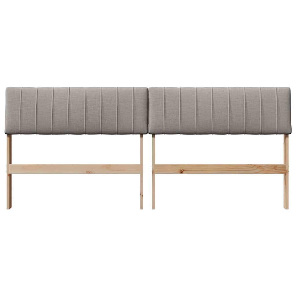 Tête de lit capitonnée Taupe 180 cm Pin massif - XIOS
