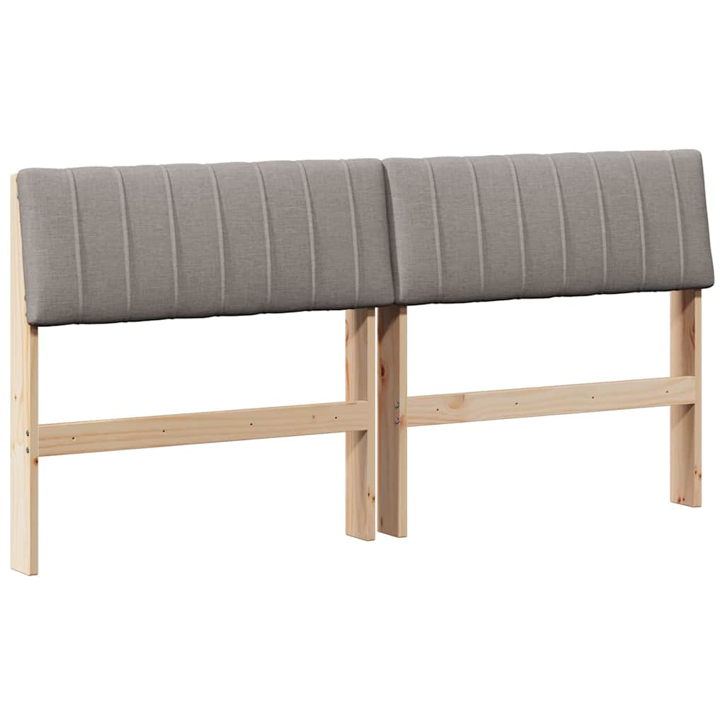 Tête de lit capitonnée Taupe 160 cm Pin massif - XIOS