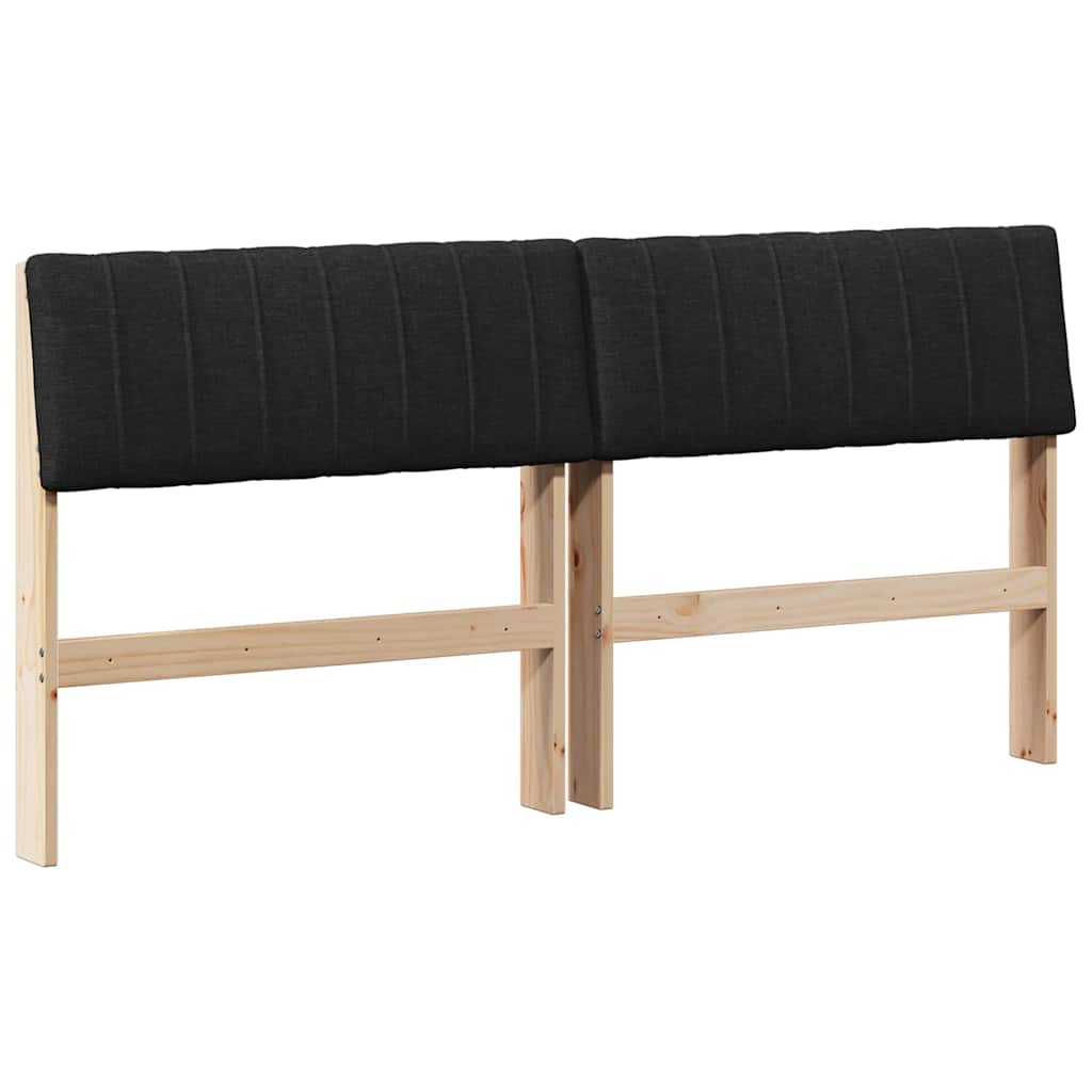 Tête de lit capitonnée Noir 150 cm Pin massif - XIOS